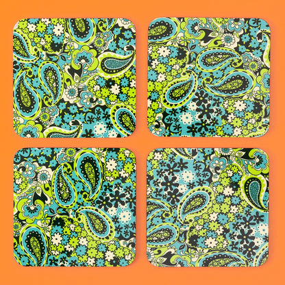Floral Paisley Coasters (Set of 4)