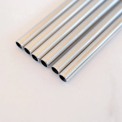 Short Metal Cocktail Straws (Set of 6)