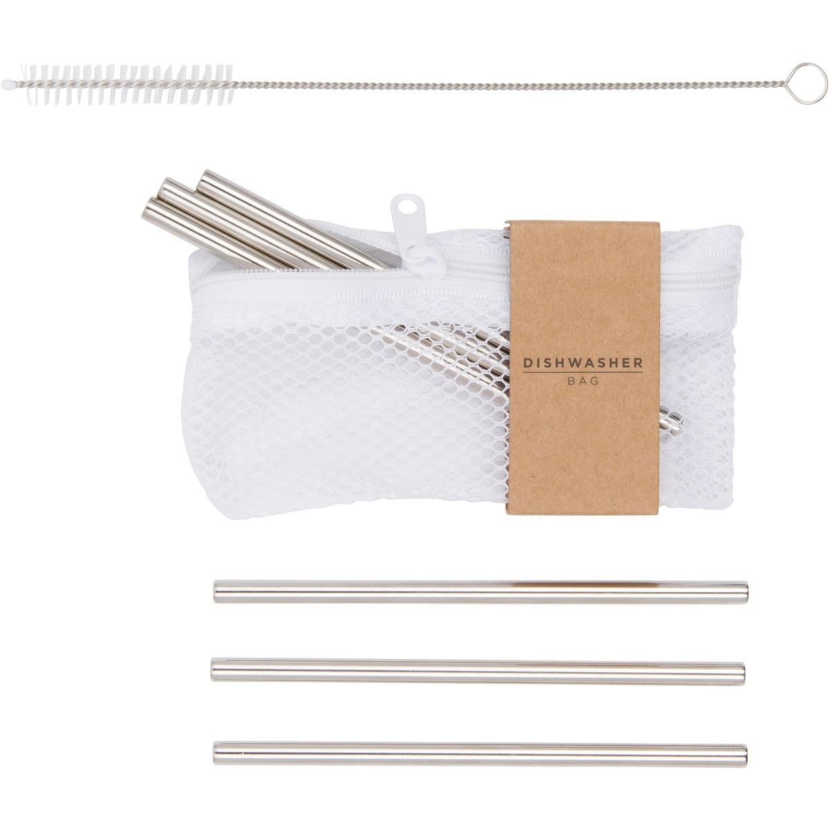 Short Metal Cocktail Straws (Set of 6)