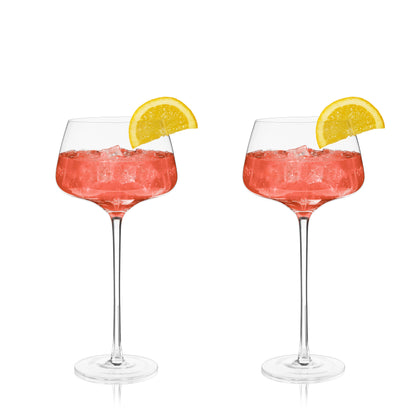 Angled Crystal Amaro Spritz Glass (Set of 2)