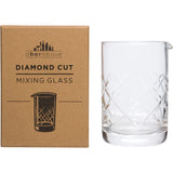 Cocktail Mixing Glass - Diamond Cut Design