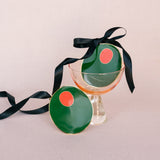 Pimento Olive Enamel Christmas Ornament