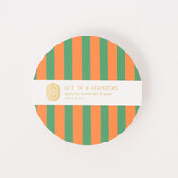 Amore Striped Coasters (Set of 4)