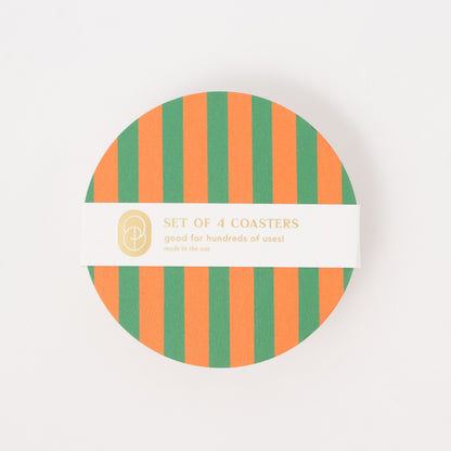 Amore Striped Coasters (Set of 4)