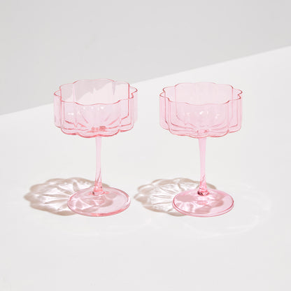Wave Coupe Glasses (Set of 2)
