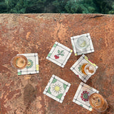 Re-Work Cocktail Napkins in Black Border Print (Set of 4)