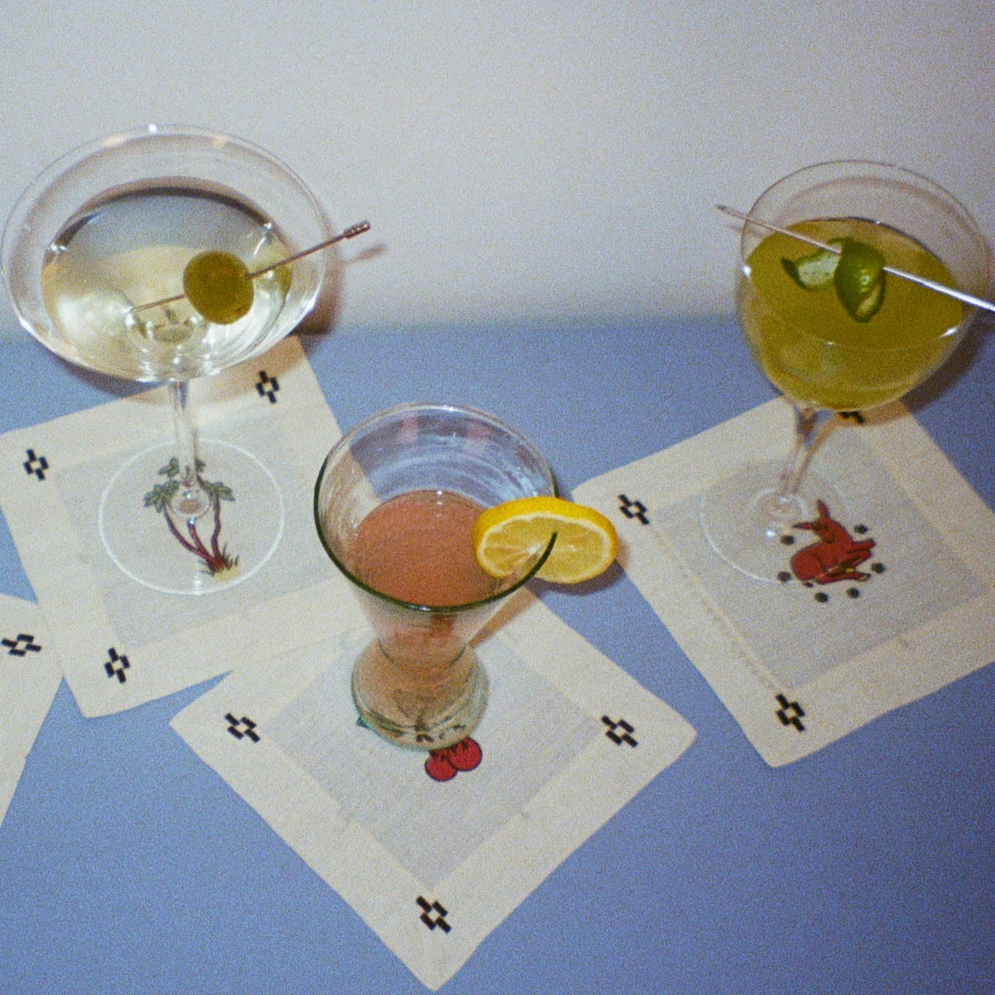 Re-Work Cocktail Napkins in Black Interior Print (Set of 6)