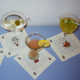 Re-Work Cocktail Napkins in Black Interior Print (Set of 4)