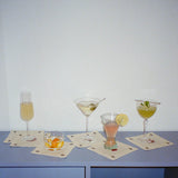 Re-Work Cocktail Napkins in Black Interior Print (Set of 4)