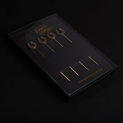 Lucky Horseshoe Cocktail Picks (Set of 4)