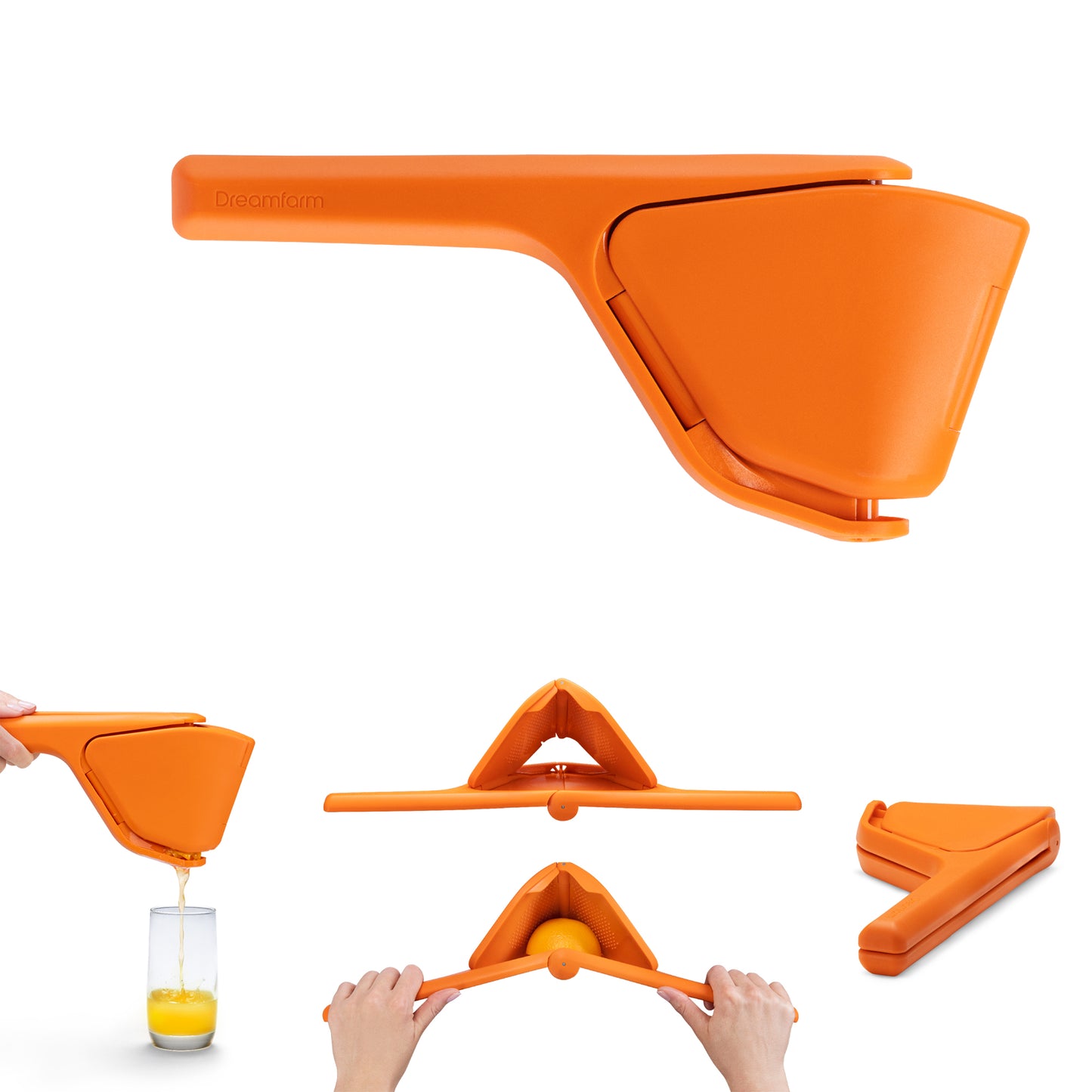 Orange Fluicer - Fold Flat Easy Juicer