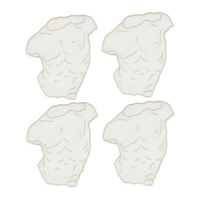 Greek Sculpture Cocktail Napkins (Set of 4)