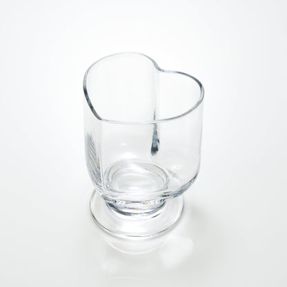 Showa Retro Heart Glass