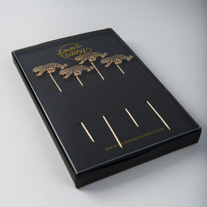 Leopard Cocktail Picks (Set of 4)