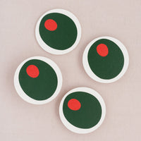 Martini Olive Coasters (Set of 4)