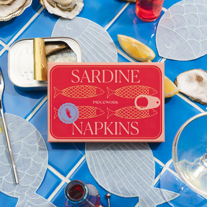 Sardine Cocktail Napkins (Set of 4)