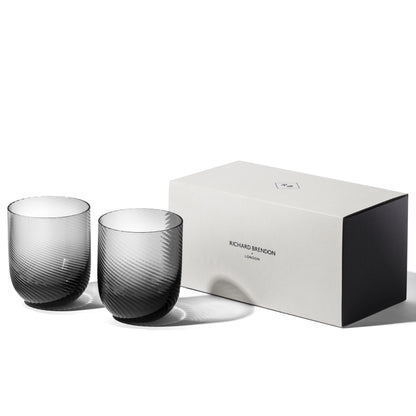 Optic Tumbler in Smoke (Set of 2)