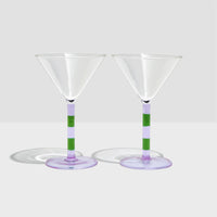 Stripe Martini Glasses (Set of 2)