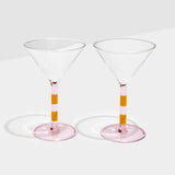 Stripe Martini Glasses (Set of 2)
