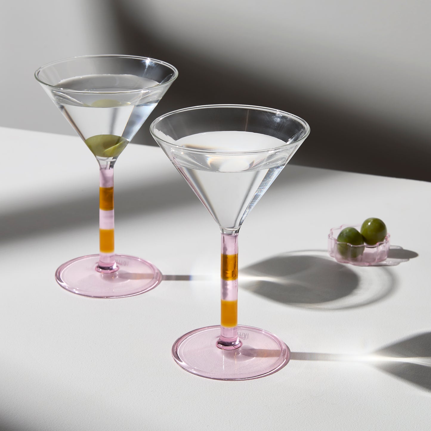 Stripe Martini Glasses (Set of 2)