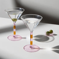 Stripe Martini Glasses (Set of 2)