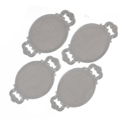 Silver Tray Cocktail Napkins (Set of 4)