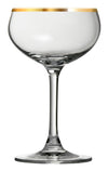 Gold Rim Champagne Glass Coupe