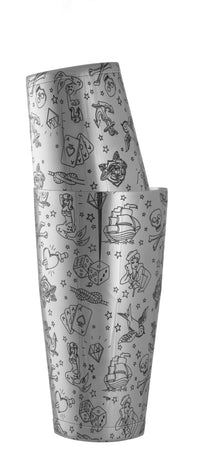 Tattoo Weighted Tin-on-Tin Cocktail Shaker