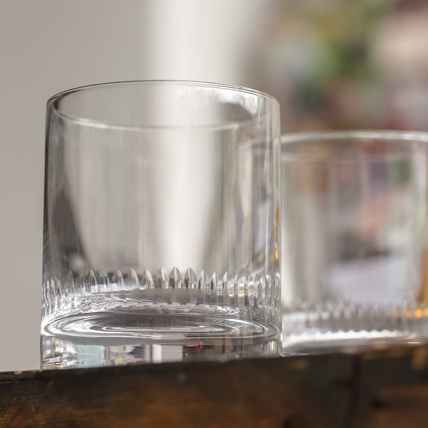 Whisky Glasses with Spears Design (Set of 2)