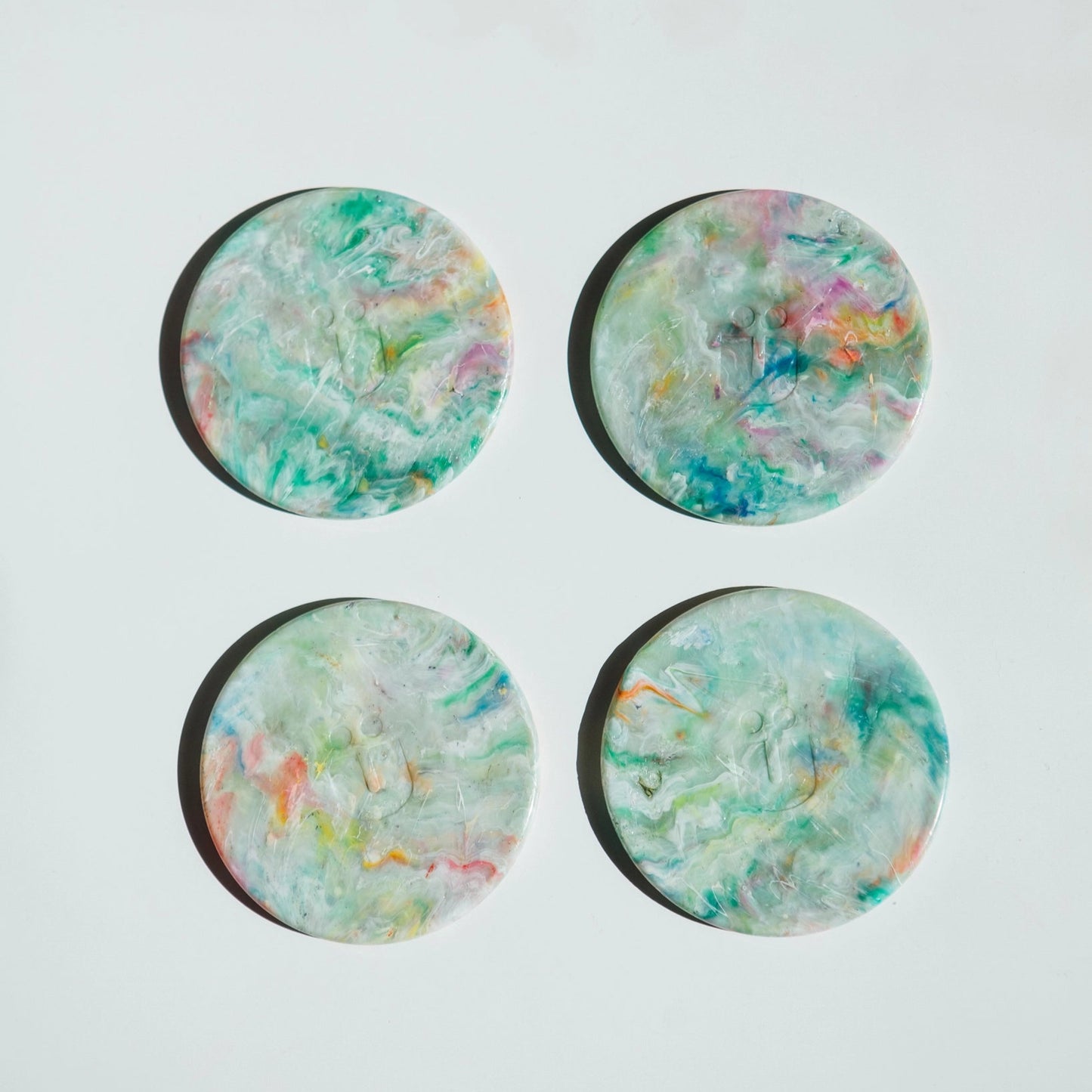 Recycled Plastic Coasters (Set of 4)