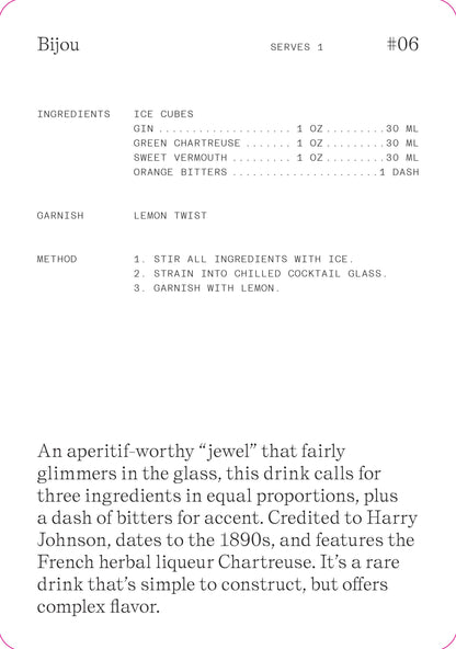 The Cocktail Cabinet: Gin Recipe Cards
