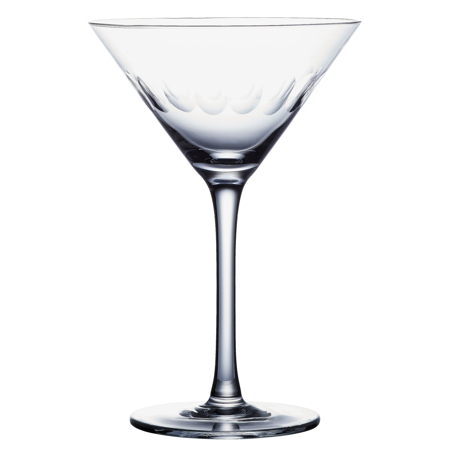 Crystal Martini Glasses with Lens Design (Set of 2)