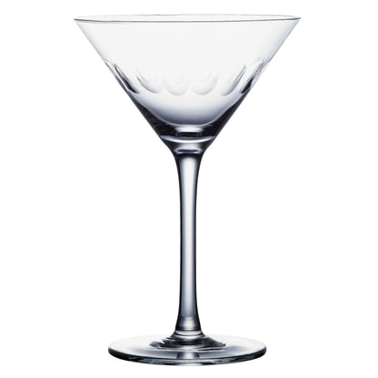 Crystal Martini Glasses with Lens Design (Set of 2)