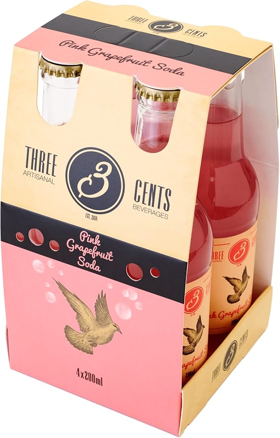 Pink Grapefruit Soda 4 Pack
